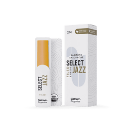 D'Addario Organic Select Jazz Filed Baritone Saxophone Reeds, Individually-Sealed, 5-Pack
