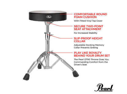Pearl D-790 Double Braced Drum Throne
