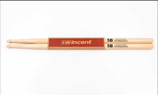 Wincent Hickory Drumsticks - 5B - Wood Tip