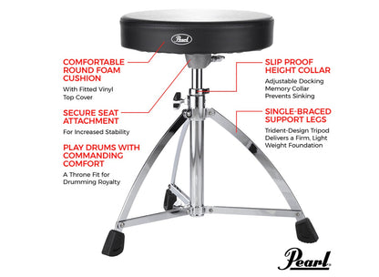 Pearl D-730S Short Drum Throne