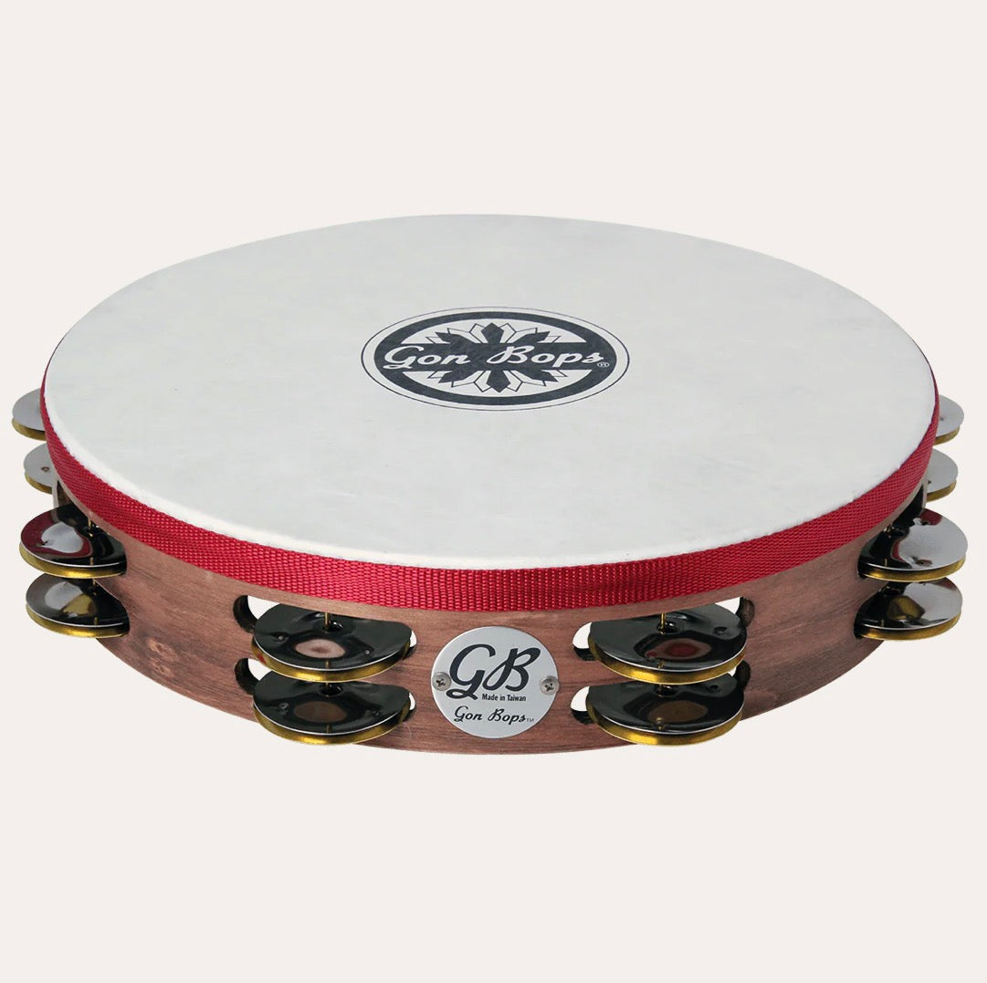 Gon Bops Double Row Wooden Tambourine w/Head