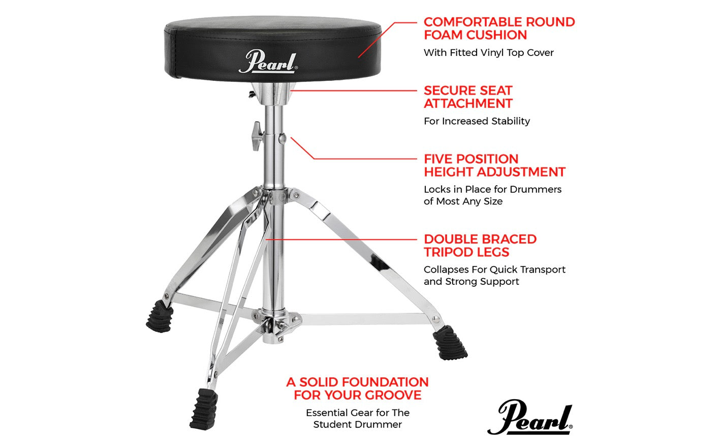 Pearl D-50 Drum Throne