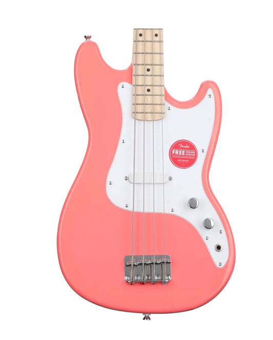 Squier Sonic Bronco Bass - Tahitian Coral with Maple Fingerboard