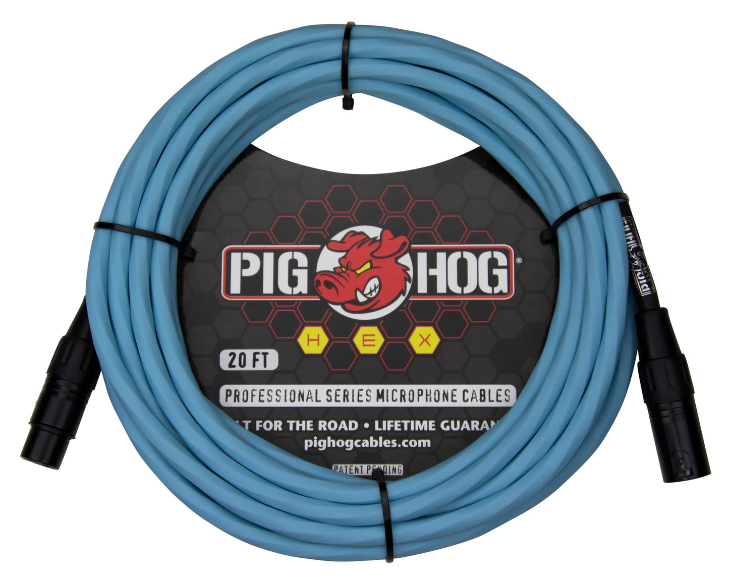 PIG HOG HEX SERIES MIC CABLE DAPHNE BLUE