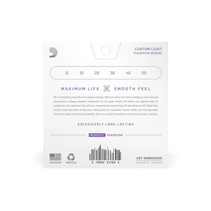 D'Addario XS Phosphor Bronze Acoustic Guitar Strings