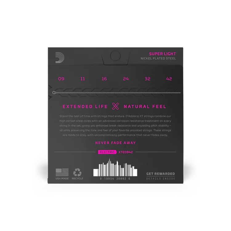 D'Addario XT Nickel Wound Electric Guitar Strings
