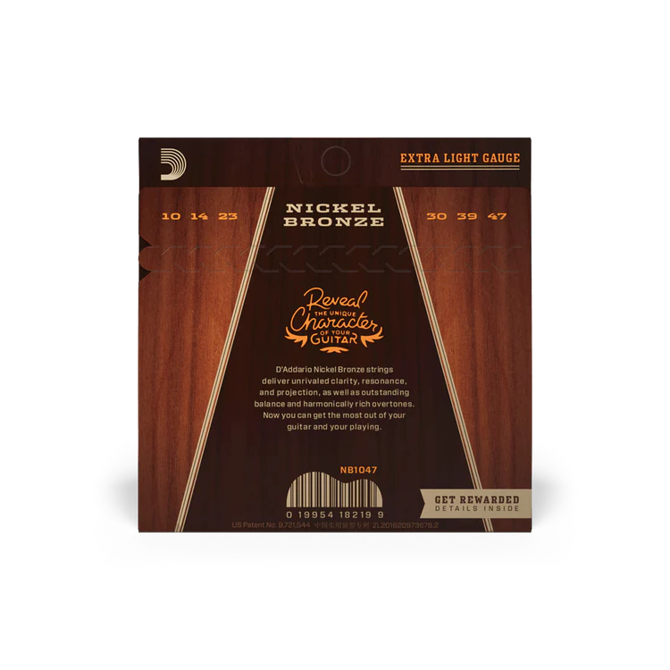 D'Addario Nickel Bronze Acoustic Guitar Strings