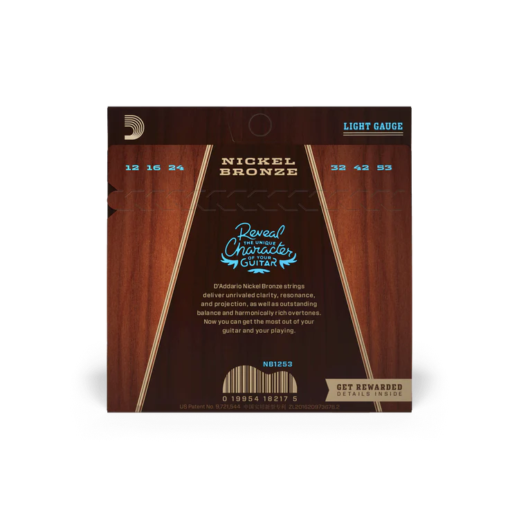 D'Addario Nickel Bronze Acoustic Guitar Strings