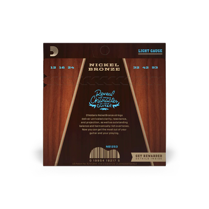 D'Addario Nickel Bronze Acoustic Guitar Strings