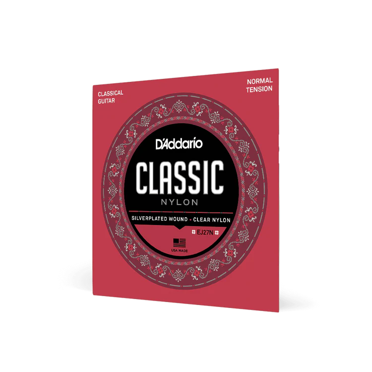 D'Addario Student Silver-Plated Nylon Core Classical Guitar Strings - Normal Tension