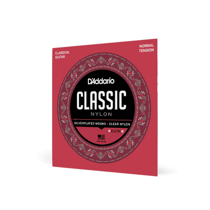 D'Addario Student Silver-Plated Nylon Core Classical Guitar Strings - Normal Tension