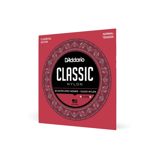D'Addario Student Silver-Plated Nylon Core Classical Guitar Strings - Normal Tension