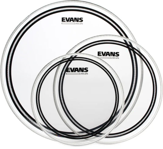 EVANS EC2S Clear 3-piece Tom Pack