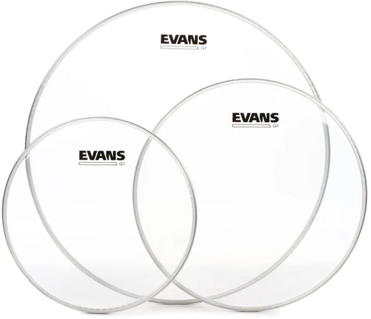 EVANS G1 Clear 3-piece Tom Pack