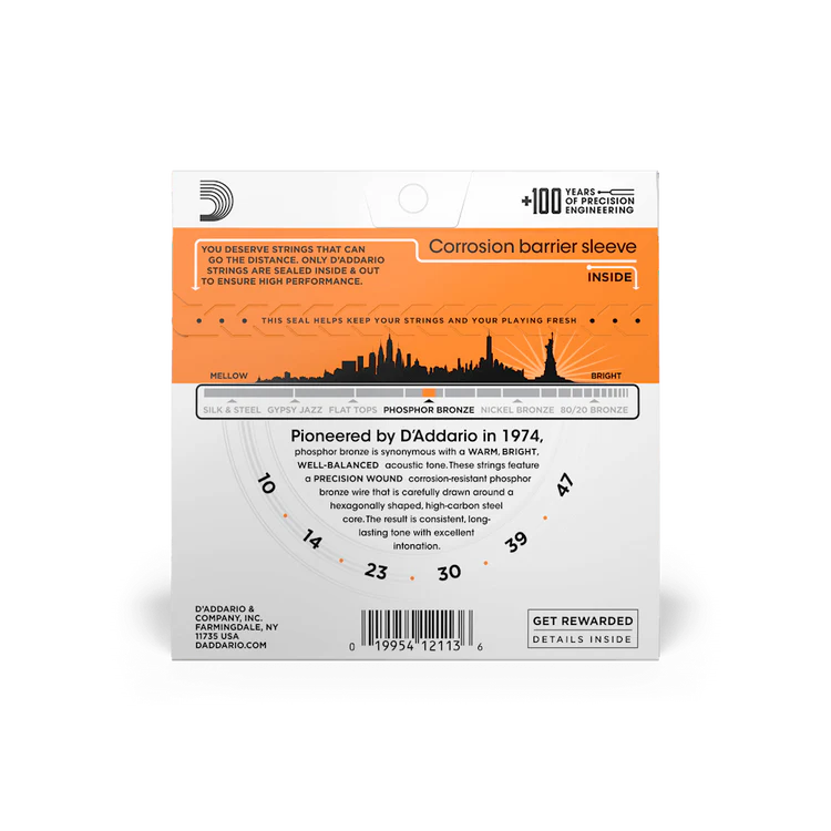 D'Addario Phosphor Bronze Acoustic Guitar Strings