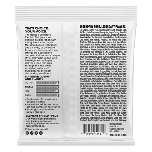 Ernie Ball TIM HENSON SIGNATURE ELECTRIC GUITAR STRINGS - 9.5-46 GAUGE