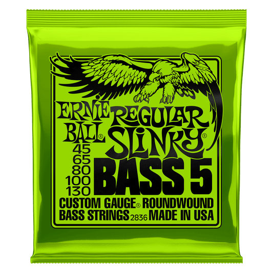 Ernie Ball Slinky Nickel Wound Electric Bass Guitar 5