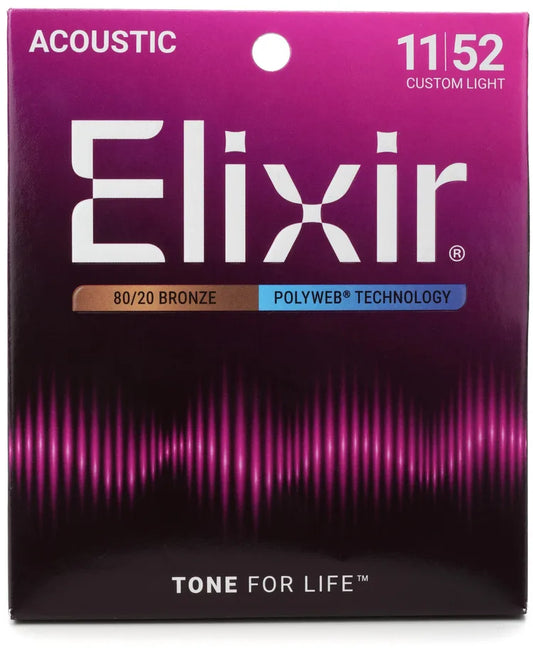 Elixir Strings Polyweb 80/20 Bronze Acoustic Guitar Strings