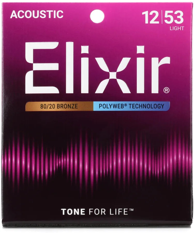 Elixir Strings Polyweb 80/20 Bronze Acoustic Guitar Strings