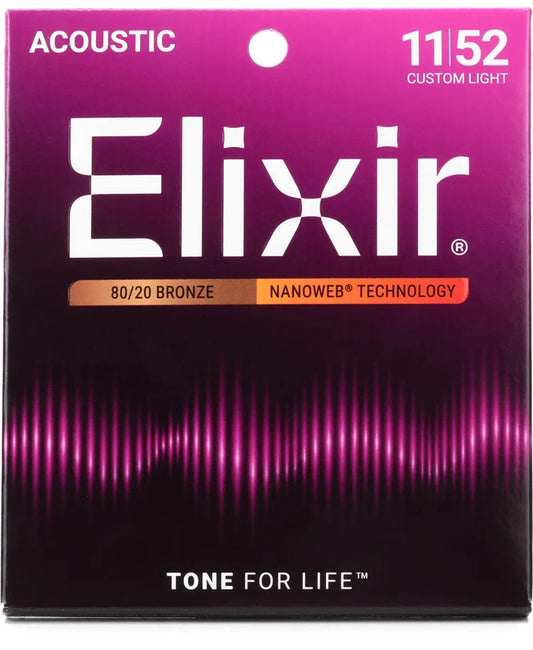 Elixir Strings Nanoweb 80/20 Acoustic Guitar Strings