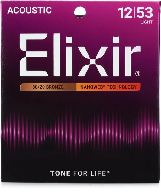 Elixir Strings Nanoweb 80/20 Acoustic Guitar Strings