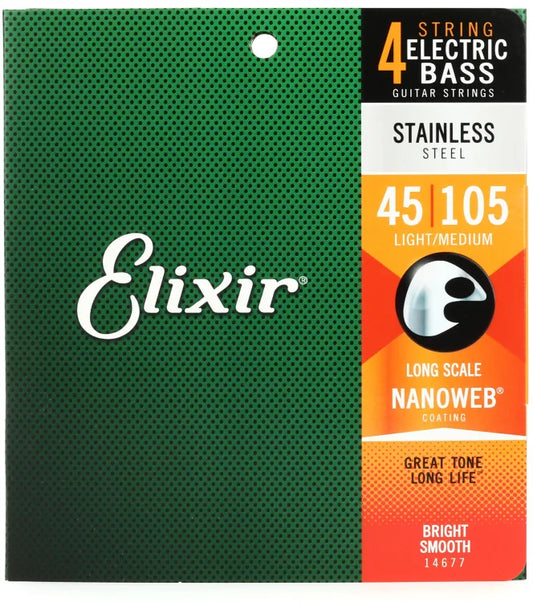 Elixir Strings Stainless Steel Nanoweb Long-scale Electric Bass Strings