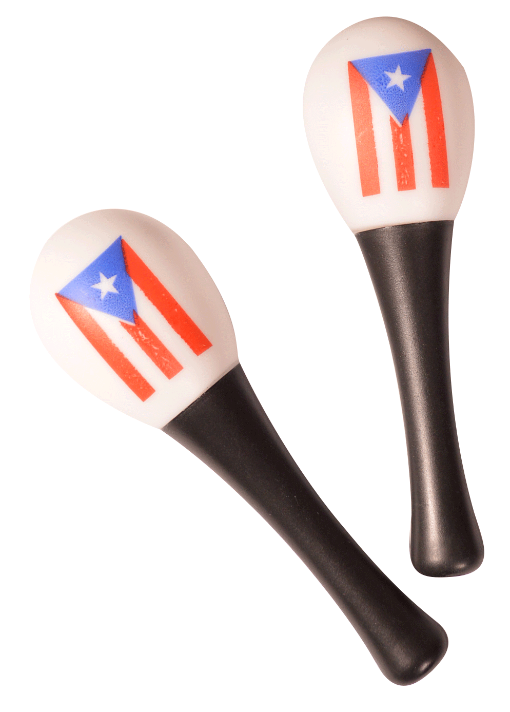 5D2 Percussion Egg Maracas with Puerto Rico Flag (Pair)