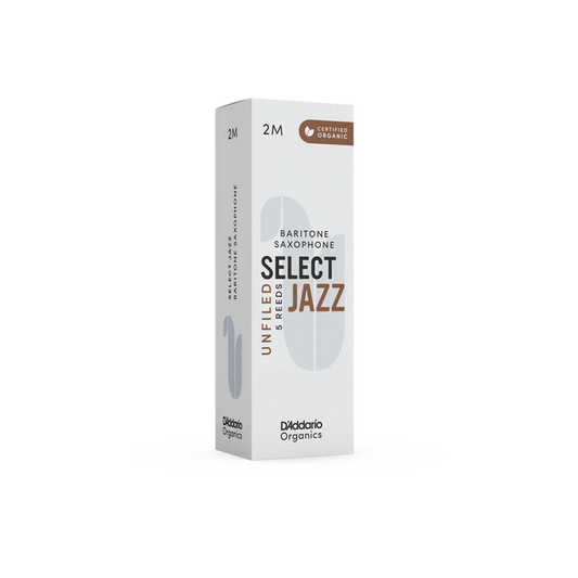 Organic Select Jazz Unfiled Baritone Saxophone Reeds-Individually-Sealed, 5-Pack