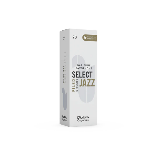 Organic Select Jazz Filed Baritone Saxophone Reeds-Individually-Sealed, 5-Pack