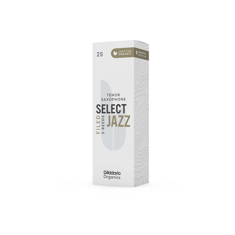 Organic Select Jazz Filed Tenor Saxophone Reeds-Individually-Sealed, 5-Pack