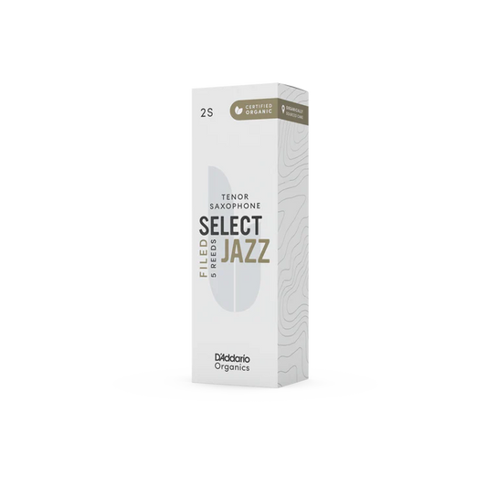 Organic Select Jazz Filed Tenor Saxophone Reeds-Individually-Sealed, 5-Pack
