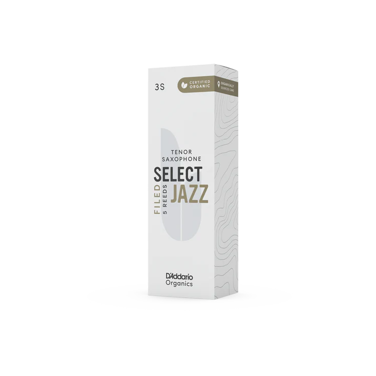 Organic Select Jazz Filed Tenor Saxophone Reeds-Individually-Sealed, 5-Pack