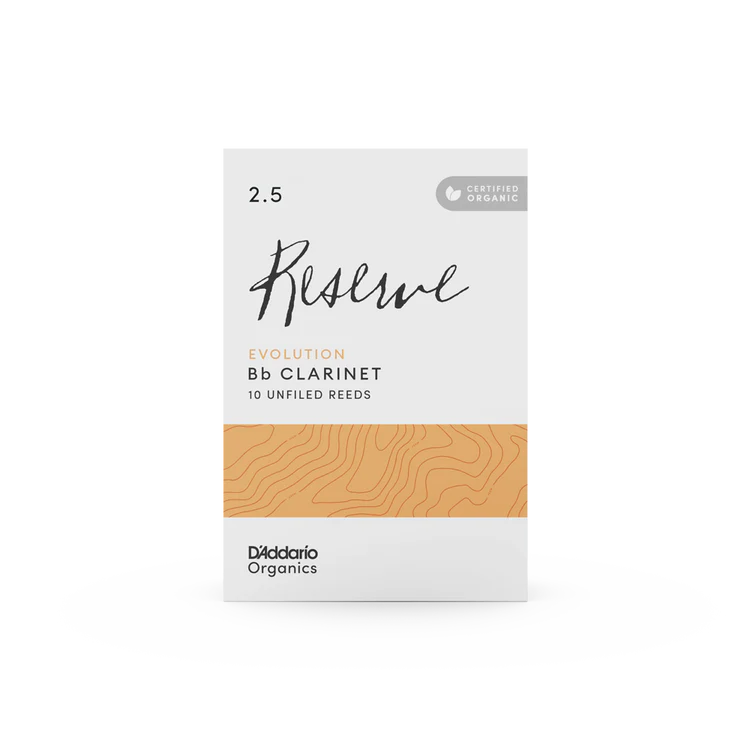 Organic Reserve Evolution Bb Clarinet Reeds-Individually-Sealed, 10-Pack