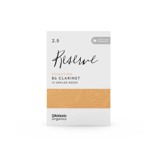Organic Reserve Evolution Bb Clarinet Reeds-Individually-Sealed, 10-Pack