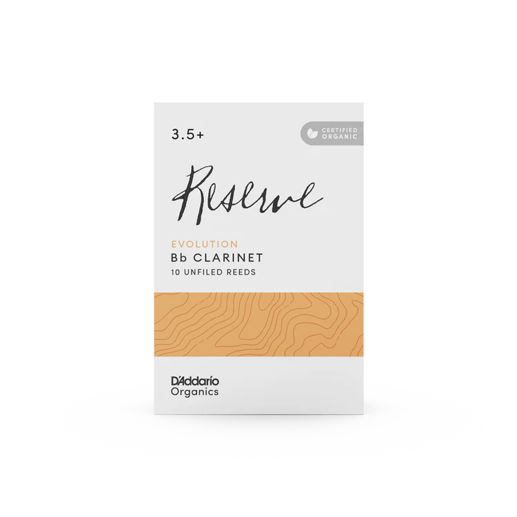 Organic Reserve Evolution Bb Clarinet Reeds-Individually-Sealed, 10-Pack