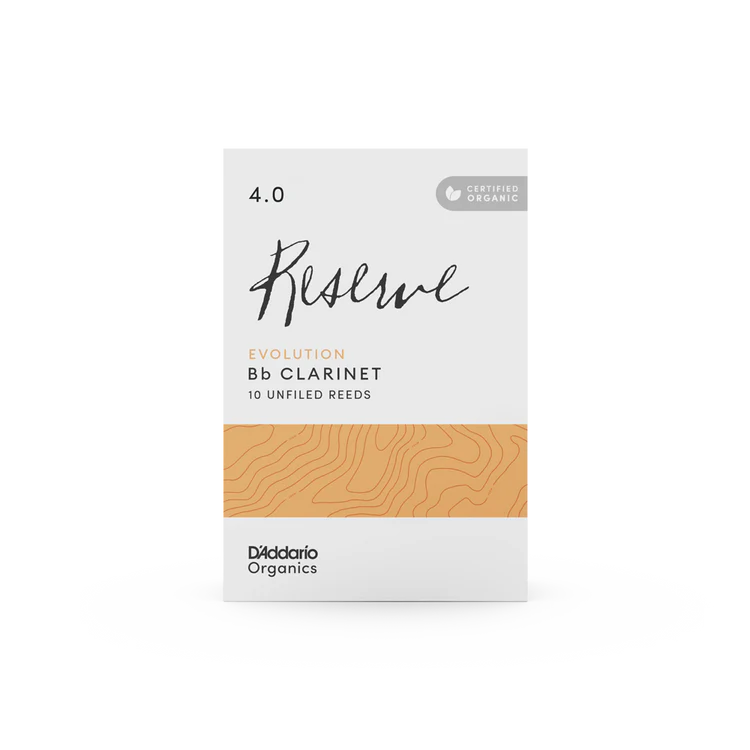 Organic Reserve Evolution Bb Clarinet Reeds-Individually-Sealed, 10-Pack