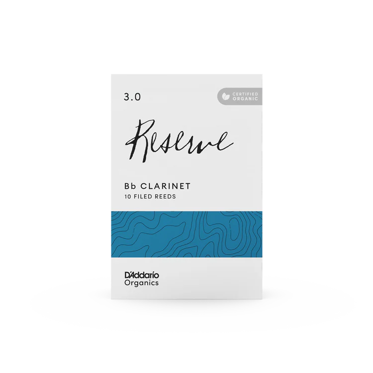 Organic Reserve Bb Clarinet Reeds-Individually-Sealed, 10-Pack