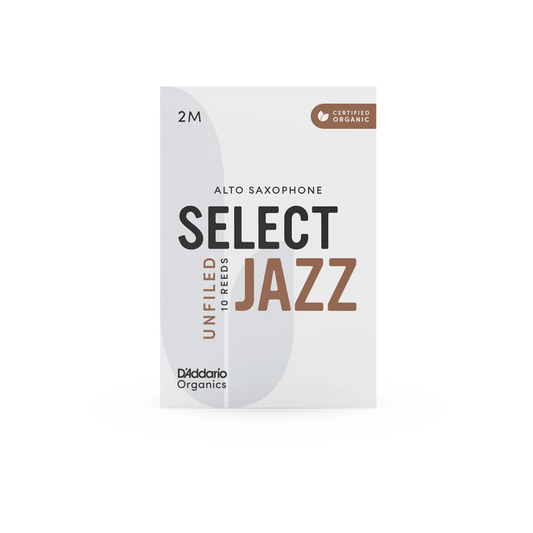 Organic Select Jazz Unfiled Alto Saxophone Reeds-Individually-Sealed, 10-Pack