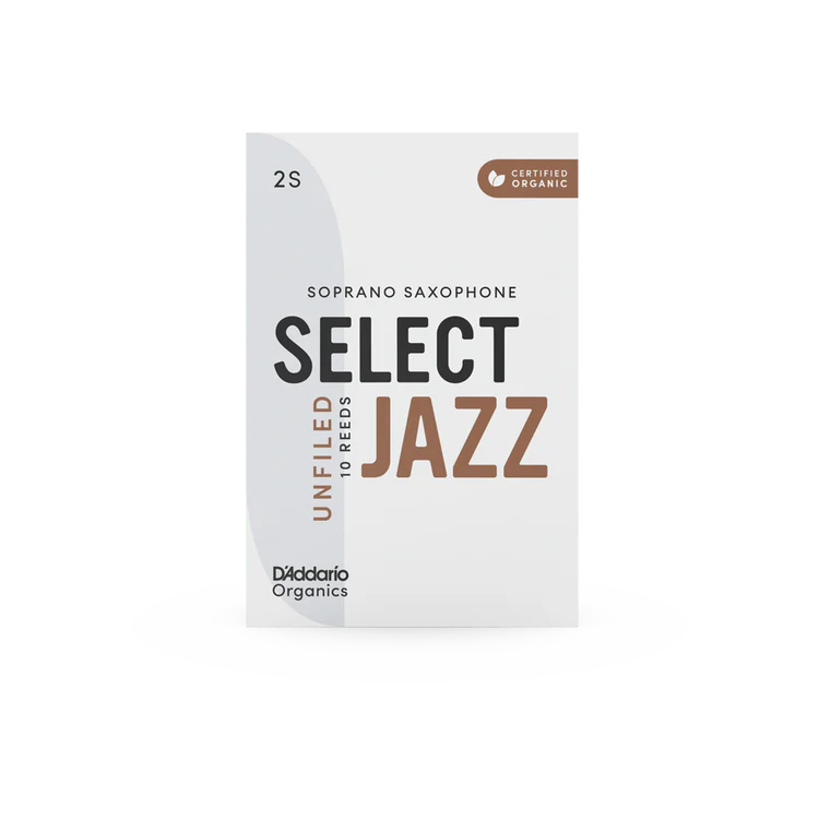 Organic Select Jazz Unfiled Soprano Saxophone Reeds-Individually-Sealed, 10-Pack