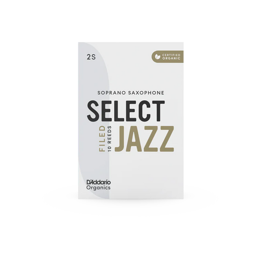 Organic Select Jazz Filed Soprano Saxophone Reeds-Individually-Sealed, 10-Pack