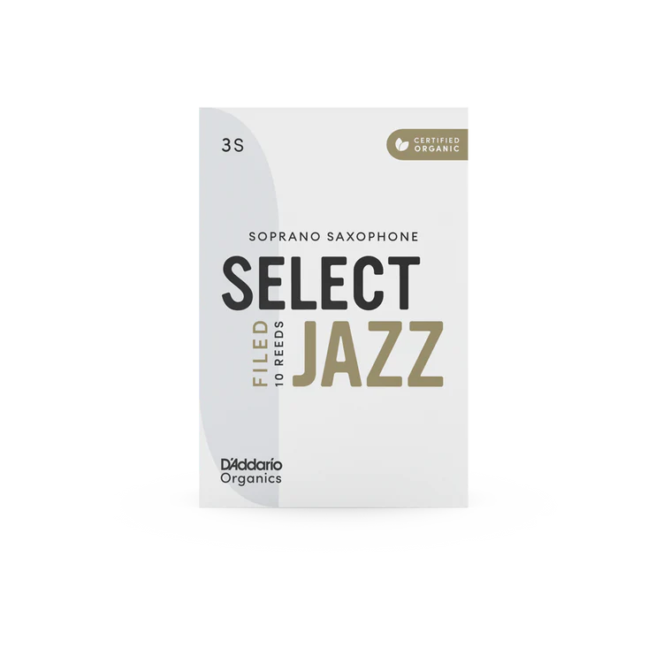 Organic Select Jazz Filed Soprano Saxophone Reeds-Individually-Sealed, 10-Pack