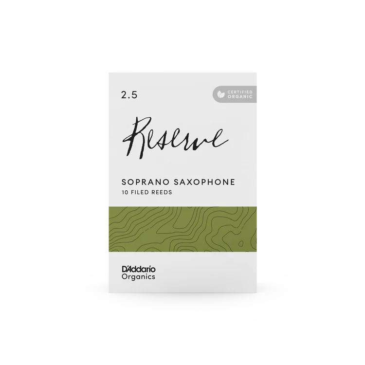Organic Reserve Soprano Saxophone Reeds-Individually-Sealed, 10-Pack