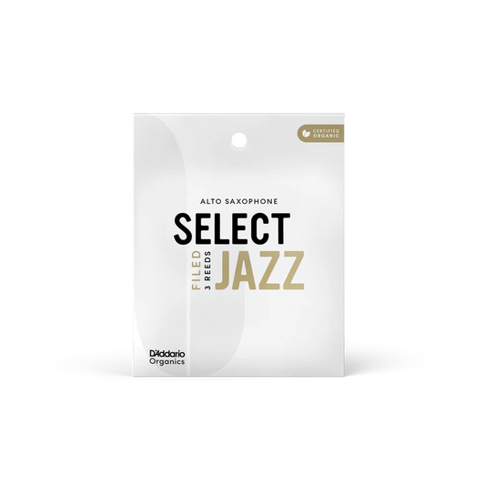 Organic Select Jazz Filed Alto Saxophone Reeds,  Individually-Sealed, 3-Pack