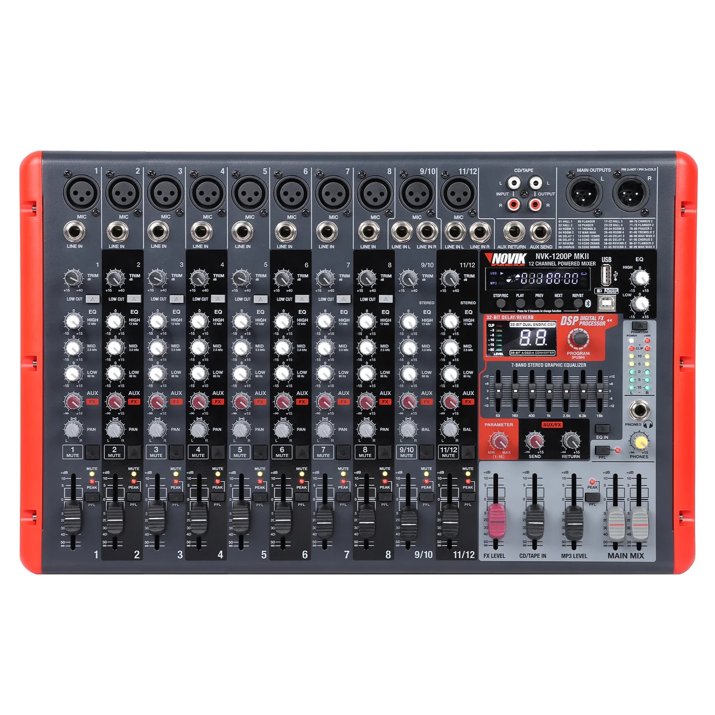 Novik NEO NVK 1200P USB Mixing Console 12 CH