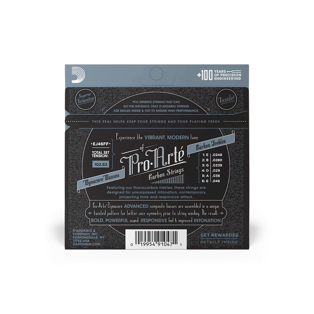 D'Addarío EJ46FF Hard Tension - Carbon Classical Guitar Strings