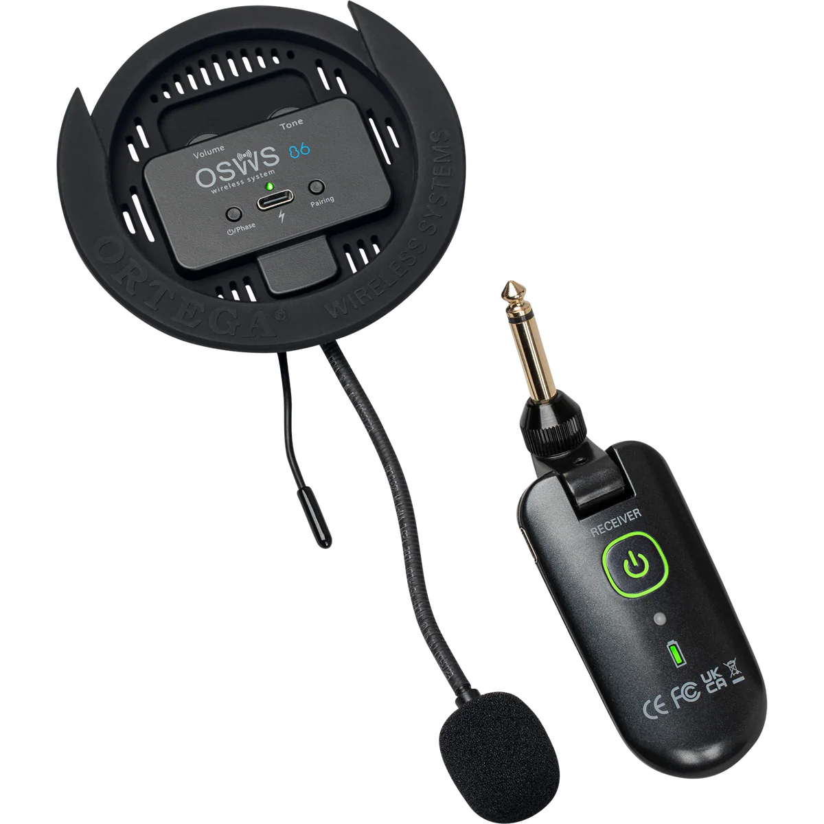 ORTEGA Soundhole Microphone UHF Wireless System