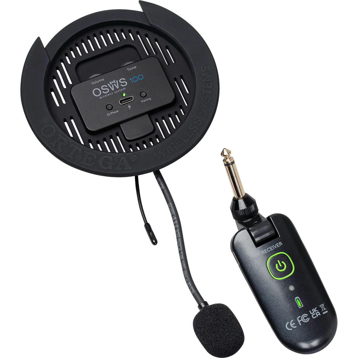 ORTEGA Soundhole Microphone UHF Wireless System