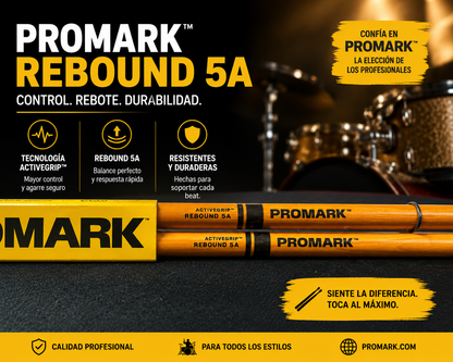 ProMark ActiveGrip Clear Rebound Balance Drum Sticks 5A Wood