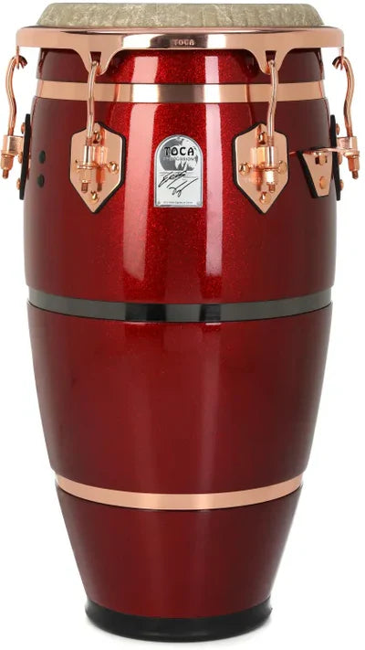 Toca Percussion Eric Velez Signature Series Tumba 12.5 inches, Rojo Arándano with Rose Gold Hardware