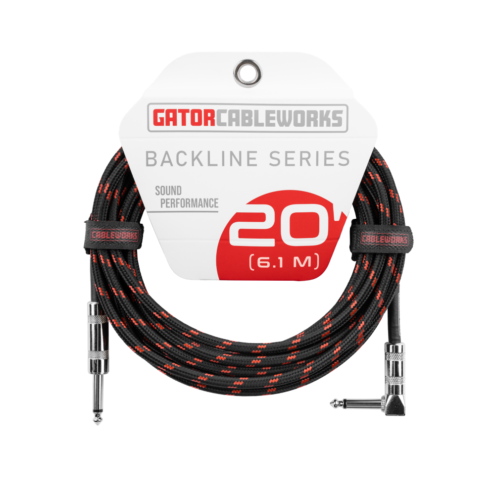 Gator Cableworks Backline Series Braided Instrument Cable Black/Red
